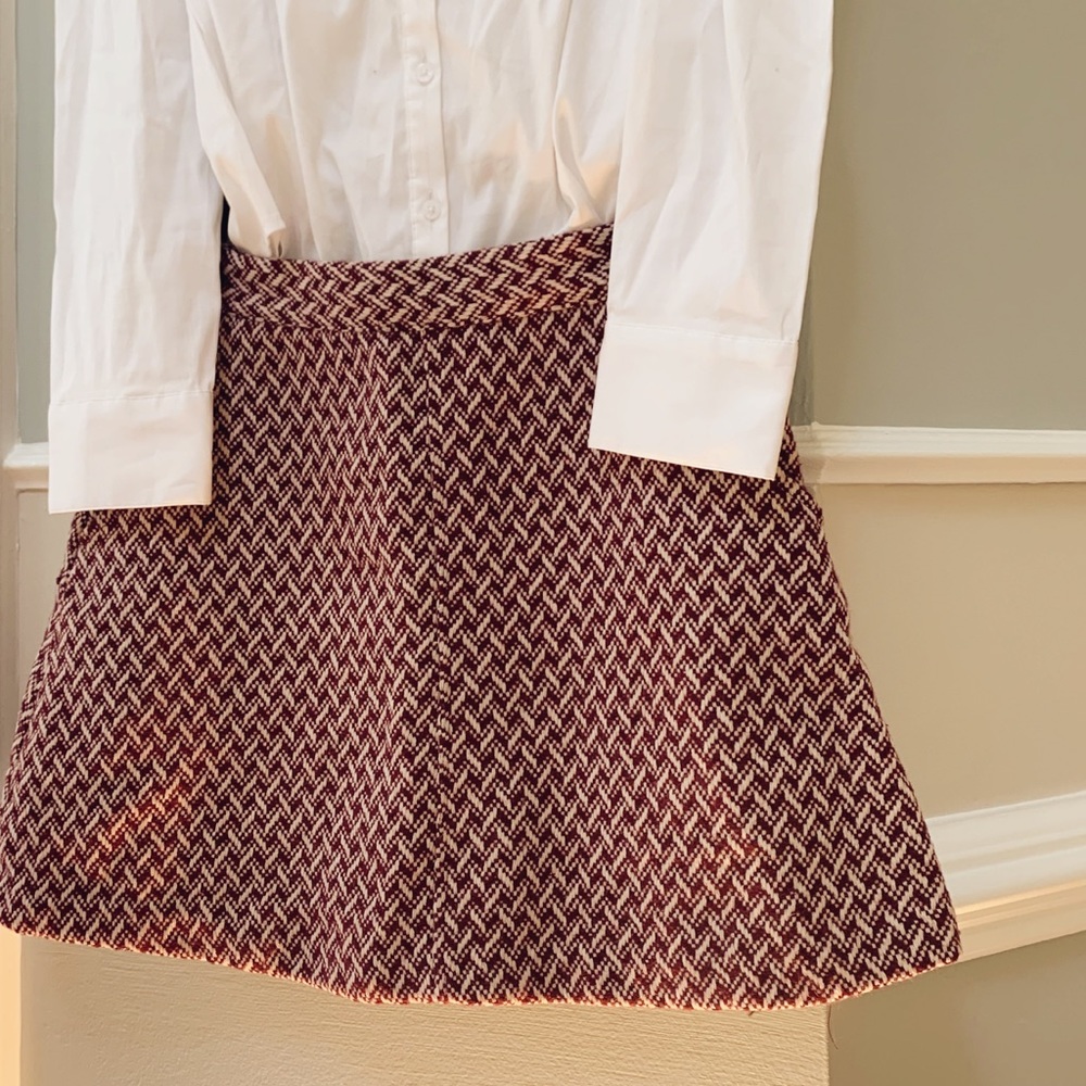 Burgundy Knit Skirt